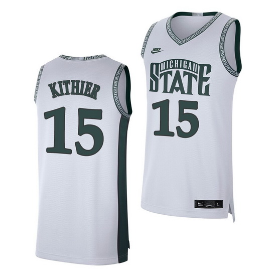 Michigan State Spartans Thomas Kithier White Retro Limited Men'S