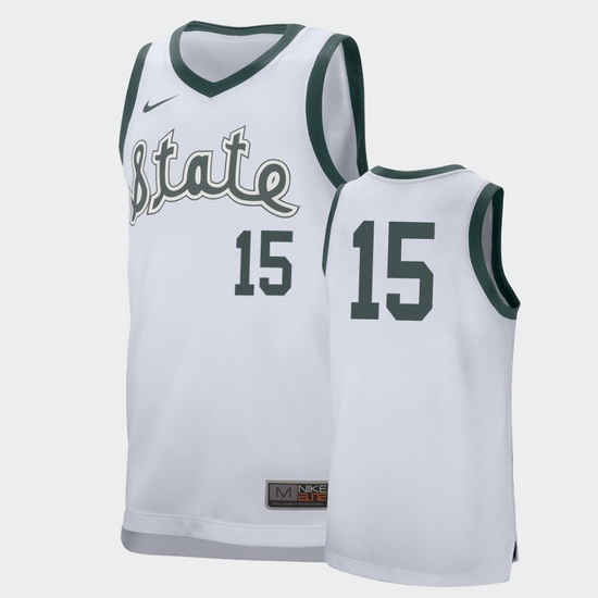 Michigan State Spartans Thomas Kithier White Retro Performance Men'S Jersey