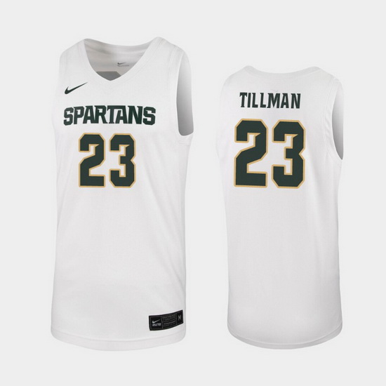 Michigan State Spartans Xavier Tillman White Replica Men'S Jersey