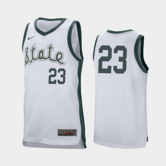 Michigan State Spartans Xavier Tillman White Retro Performance M