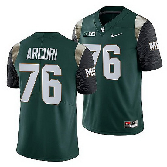 Michigan State Spartans Aj Arcuri Green College Football Men Jersey