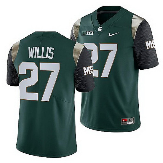 Michigan State Spartans Khari Willis Green College Football Men Jersey