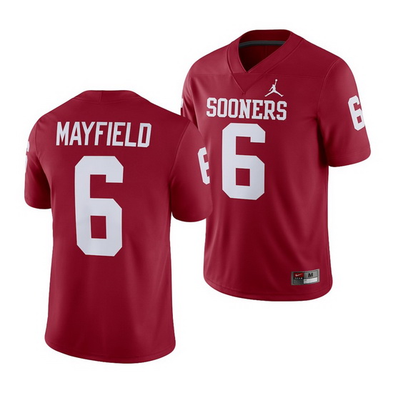 Oklahoma Sooners Baker Mayfield Crimson Alumni Football Game Men'S Jersey