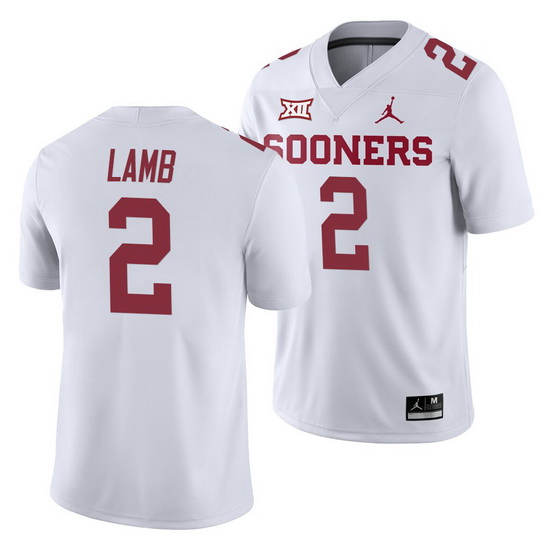 Oklahoma Sooners Ceedee Lamb White College Football Men'S Jersey