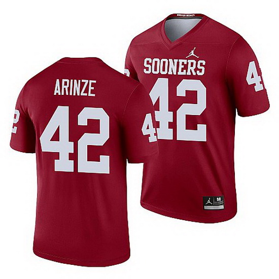 Oklahoma Sooners Noah Arinze Crimson Legend Men'S Jersey