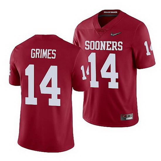 Oklahoma Sooners Reggie Grimes Crimson College Football Men'S Jersey