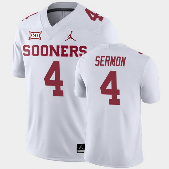 Oklahoma Sooners Trey Sermon White Away Men'S Jersey