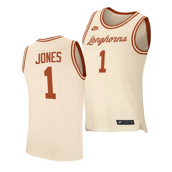 Texas Longhorns Andrew Jones Cream Retro Texas Longhorns Jersey