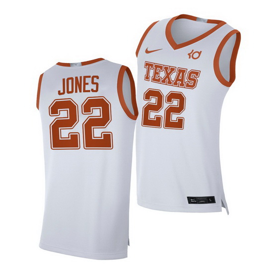 Texas Longhorns Kai Jones White Alumni Player Texas Longhorns Jersey