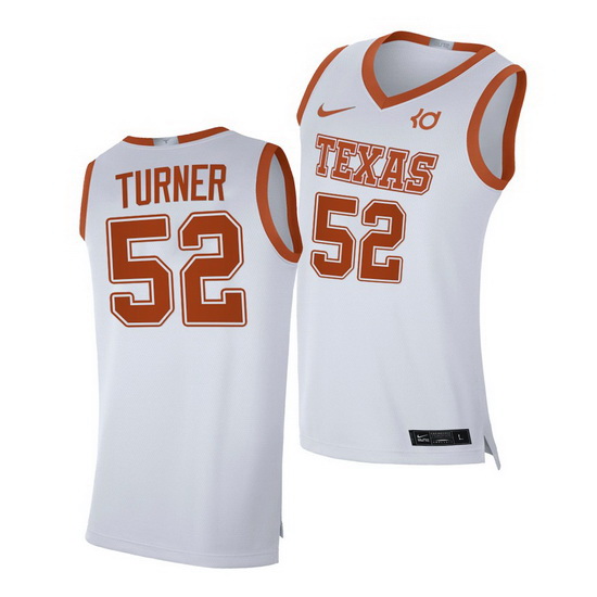 Texas Longhorns Myles Turner White Alumni Player Texas Longhorns Jersey