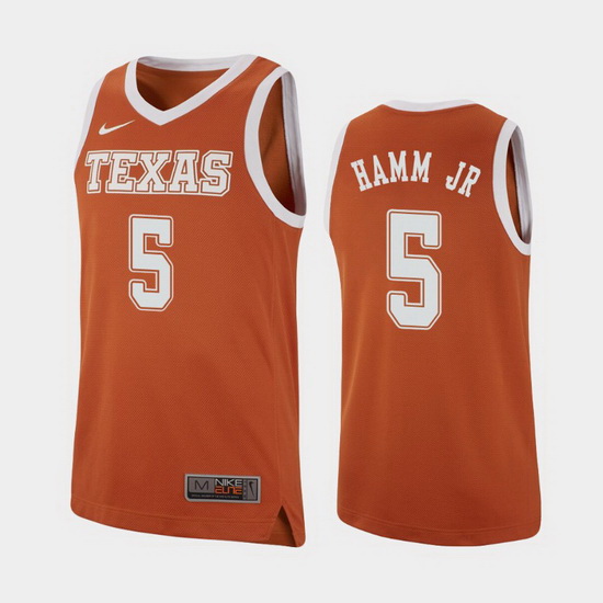 Texas Longhorns Royce Hamm Jr. Texas Orange Replica Men'S Jersey