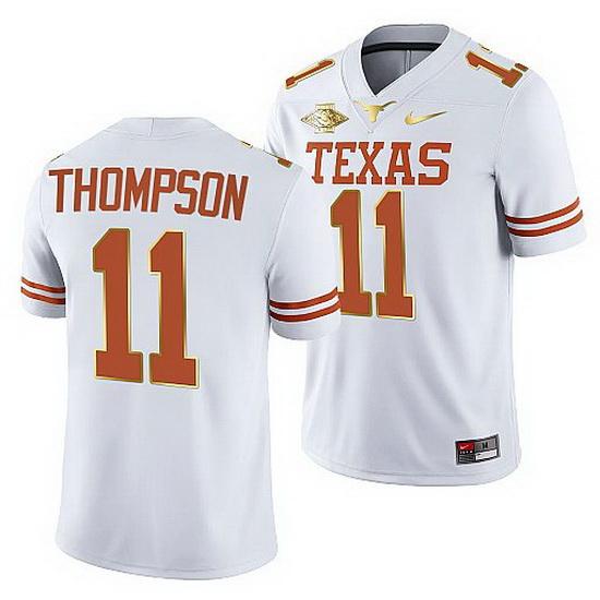 Texas Longhorns Casey Thompson White 2021 Red River Showdown Men Jersey