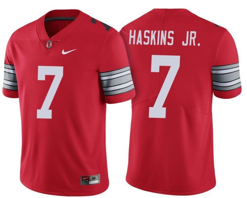 Men Ohio State Buckeyes #7 Dwayne Haskins Jr.Red Jersey