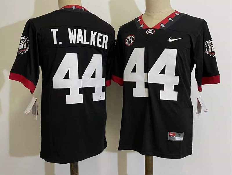 Men Georgia Bulldogs #44 Travon Walker Black College Football Jersey