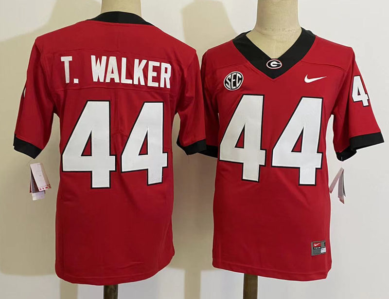 Men Georgia Bulldogs #44 Travon Walker Red College Football Jersey