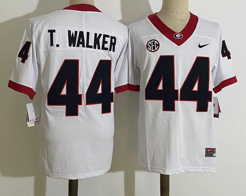 Men Georgia Bulldogs #44 Travon Walker White College Football Jersey