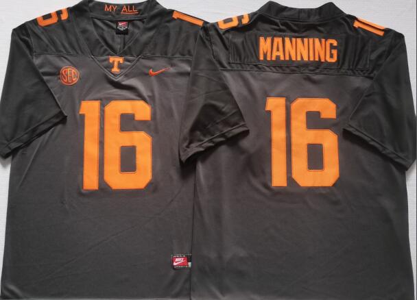 Men Tennessee Volunteers 16 Peyton Manning Grey NCAA Jersey