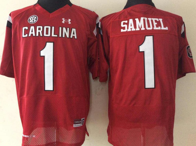 Men South Carolina Gamecocks Deebo Samuel 1 Maroon Red Football Jersey