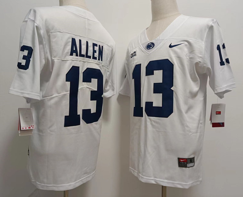 Men Penn State Nittany Lions #13 Kaytron Allen White College Football Jersey II