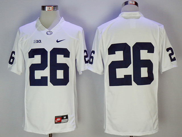 NCAA Penn State Nittany Lions #26 Saquon Barkley White College Football Jersey