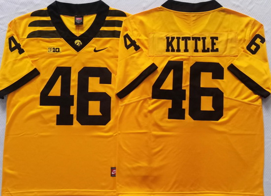 George Kittle Yellow Iowa Hawkeyes Alumni Football Game Jersey