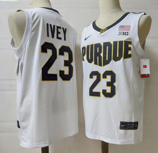 Purdue Boilermakers 23 Jaden Ivey White Stitched NCAA Jersey