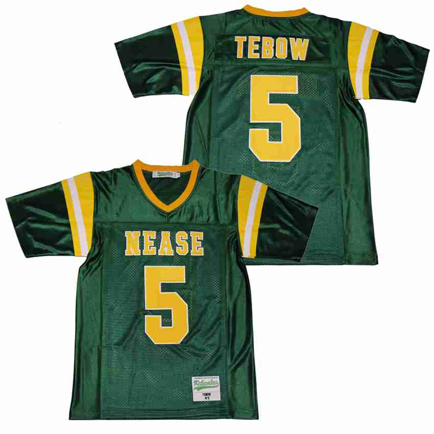 Men TIM TEBOW 5 HIGH SCHOOL FOOTBALL JERSEY green