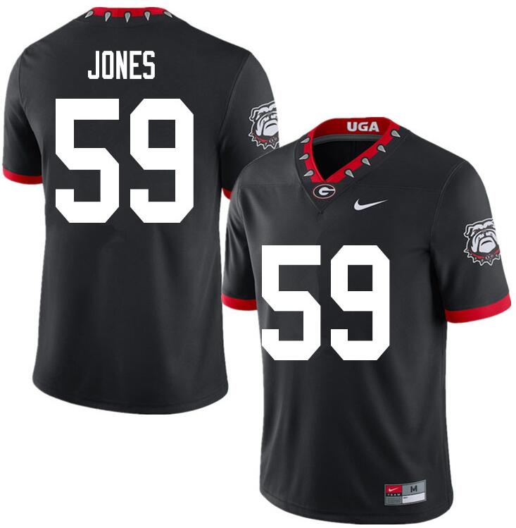 Men #59 Broderick Jones Georgia Bulldogs Mascot 100th Anniversary College Football Jerseys