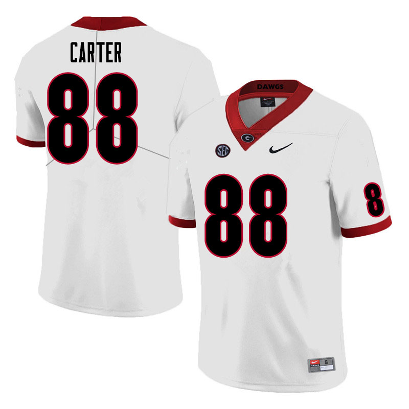 Men Georgia Bulldogs 88 Jalen Carter White College Football Game Jersey