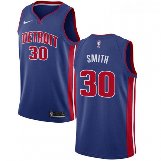 Womens Nike Detroit Pistons 30 Joe Smith Swingman Royal Blue Road NBA Jersey Icon Edition