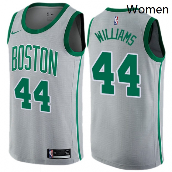 Womens Nike Boston Celtics 44 Robert Williams Swingman Gray NBA Jersey City Edition