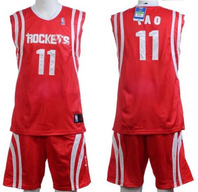 Houston Rockets 11 YAO Red Jerseys&Shorts