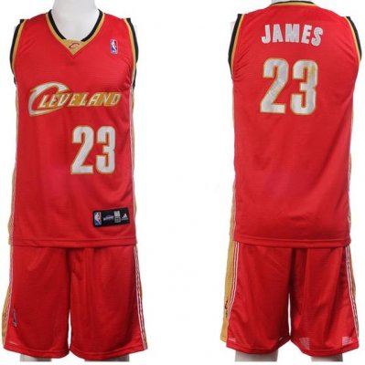 Cleveland Cavaliers 23 LeBron James Red Jerseys&Shorts