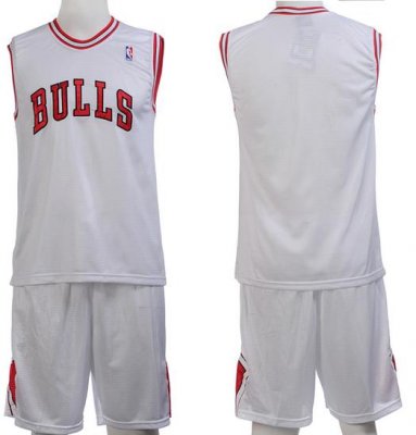 Chicago Bulls Blank White Jerseys&Shorts