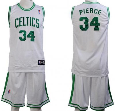 Boston Celtics 34 Paul Pierces White Jerseys&Shorts