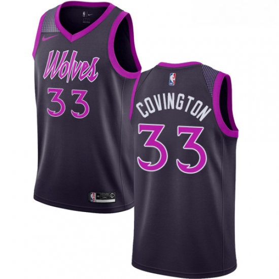 Womens Nike Minnesota Timberwolves 33 Robert Covington Swingman Purple NBA Jersey City Edition