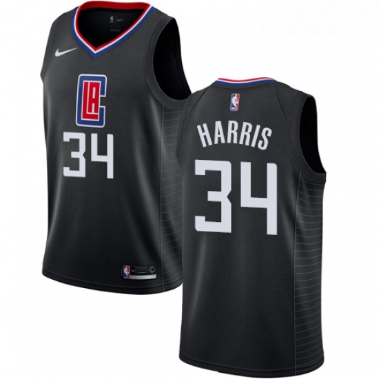 Womens Nike Los Angeles Clippers 34 Tobias Harris Swingman Black Alternate NBA Jersey Statement Edit