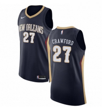 Womens Nike New Orleans Pelicans 27 Jordan Crawford Authentic Navy Blue Road NBA Jersey Icon Edition