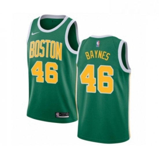 Womens Nike Boston Celtics 46 Aron Baynes Green Swingman Jersey Earned Edition