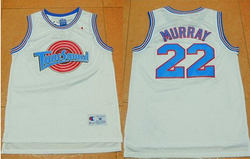 Space Jam Tune Squad #22 Bill Murray White Movie Stitched Basketball Jersey