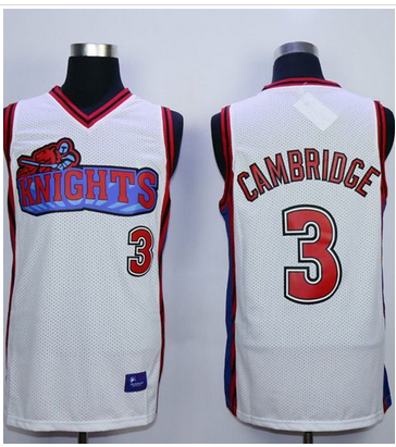 Like Mike Movie Los Angeles Knights #3 Calvin Cambridge White Stitched Basketball Jersey