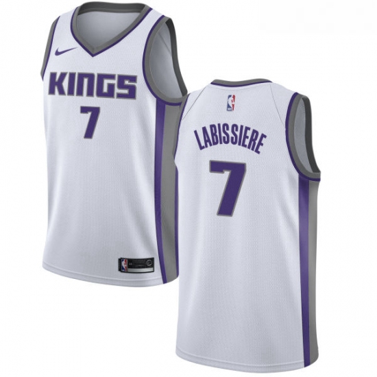 Womens Nike Sacramento Kings 7 Skal Labissiere Authentic White NBA Jersey Association Edition