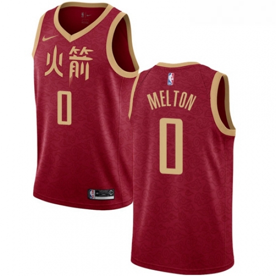 Womens Nike Houston Rockets 0 De Anthony Melton Swingman Red NBA Jersey 2018 19 City Editi