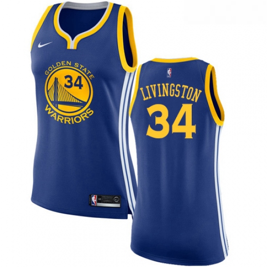 Womens Nike Golden State Warriors 34 Shaun Livingston Authentic Royal Blue Road NBA Jersey Icon Edit