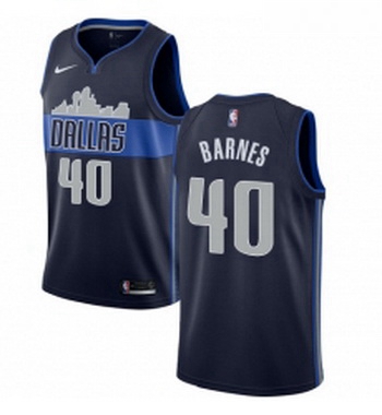 Womens Nike Dallas Mavericks 40 Harrison Barnes Authentic Navy Blue NBA Jersey Statement Edition