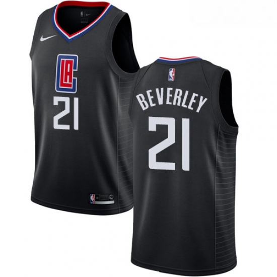 Womens Nike Los Angeles Clippers 21 Patrick Beverley Swingman Black Alternate NBA Jersey Statement E