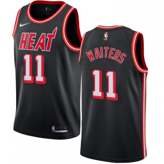 Womens Nike Miami Heat 11 Dion Waiters Authentic Black Black Fashion Hardwood Classics NBA Jersey