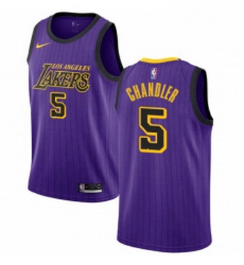 Womens Nike Los Angeles Lakers 5 Tyson Chandler Swingman Purple NBA Jersey City Edition