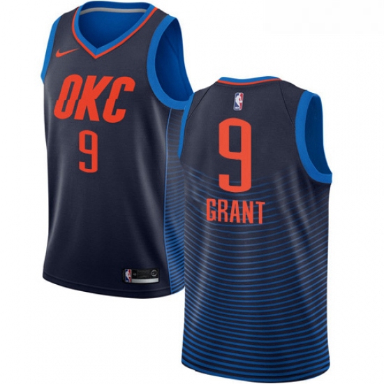 Womens Nike Oklahoma City Thunder 9 Jerami Grant Authentic Navy Blue NBA Jersey Statement Edition