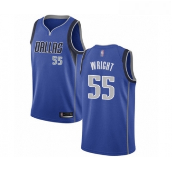 Womens Dallas Mavericks 55 Delon Wright Swingman Royal Blue Basketball Jersey Icon Edition